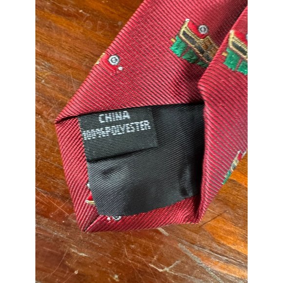 Knotty and Nice Woody Van Christmas Tie OS Red Christmas Polyester - Picture 14 of 16